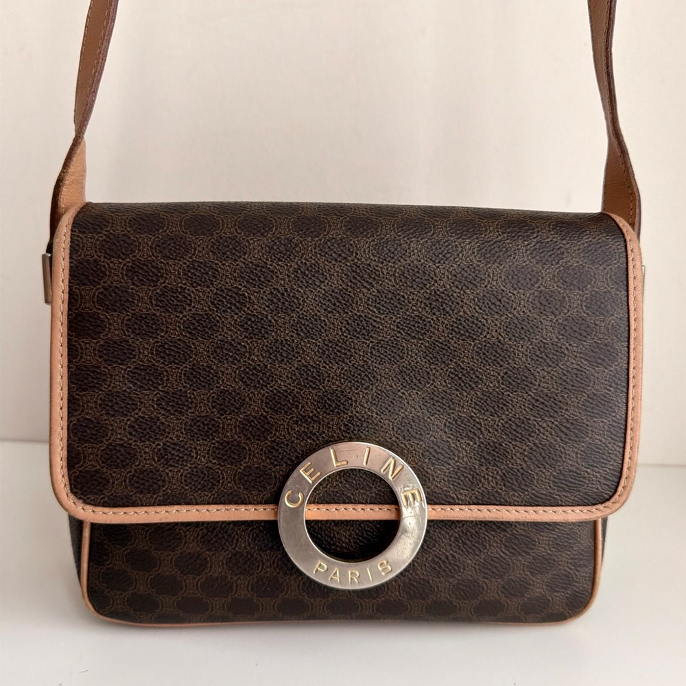 Authentic Celine M14 Macadam Logo Shoulder Crossboddy Bag